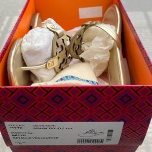 Tory Burch Spark Gold Sandals
